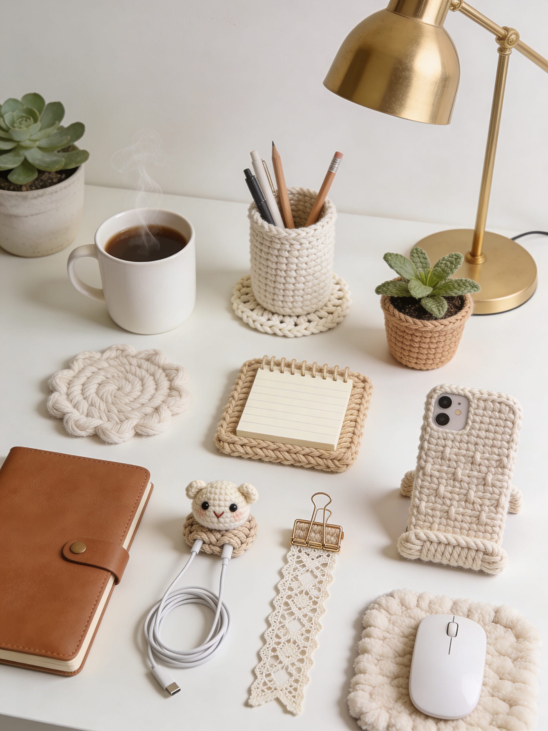 Crochet Desk Accessories